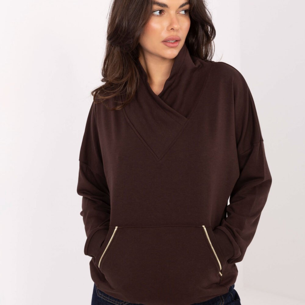 Rue Paris Laisvo Kirpimo Džemperis su Persidengiančia Apykakle!