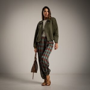 Bomberio stiliaus švarkelis – oversize modelis.