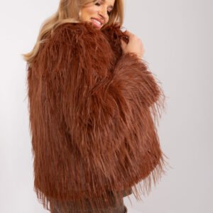 Rudas šilkinio kailio švarkas!