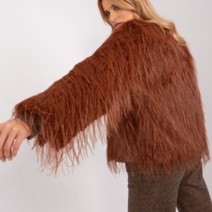 Rudas šilkinio kailio švarkas!