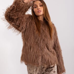 Rudas šilkinio kailio švarkas!