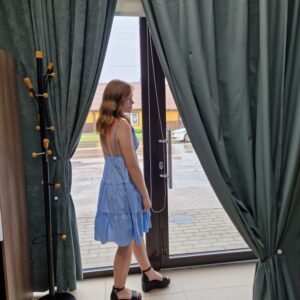 Suknelė su petnešėlėmis ,,Mėnulis ir saulė''.