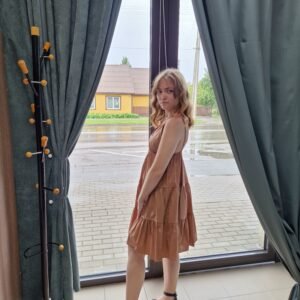 Suknelė su petnešėlėmis ,,Mėnulis ir saulė''.